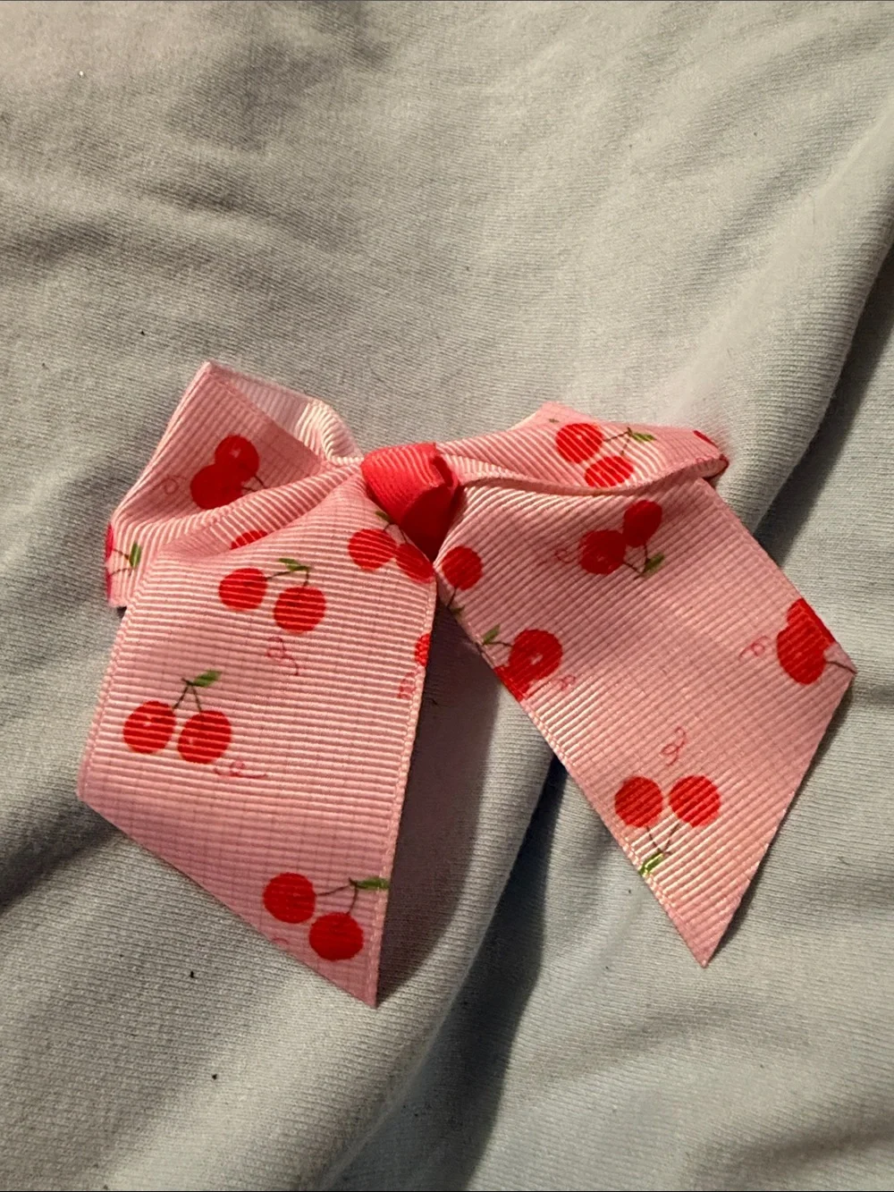 Kids Cherry Print Hair Bows and Headwrap Set - Red/Pink